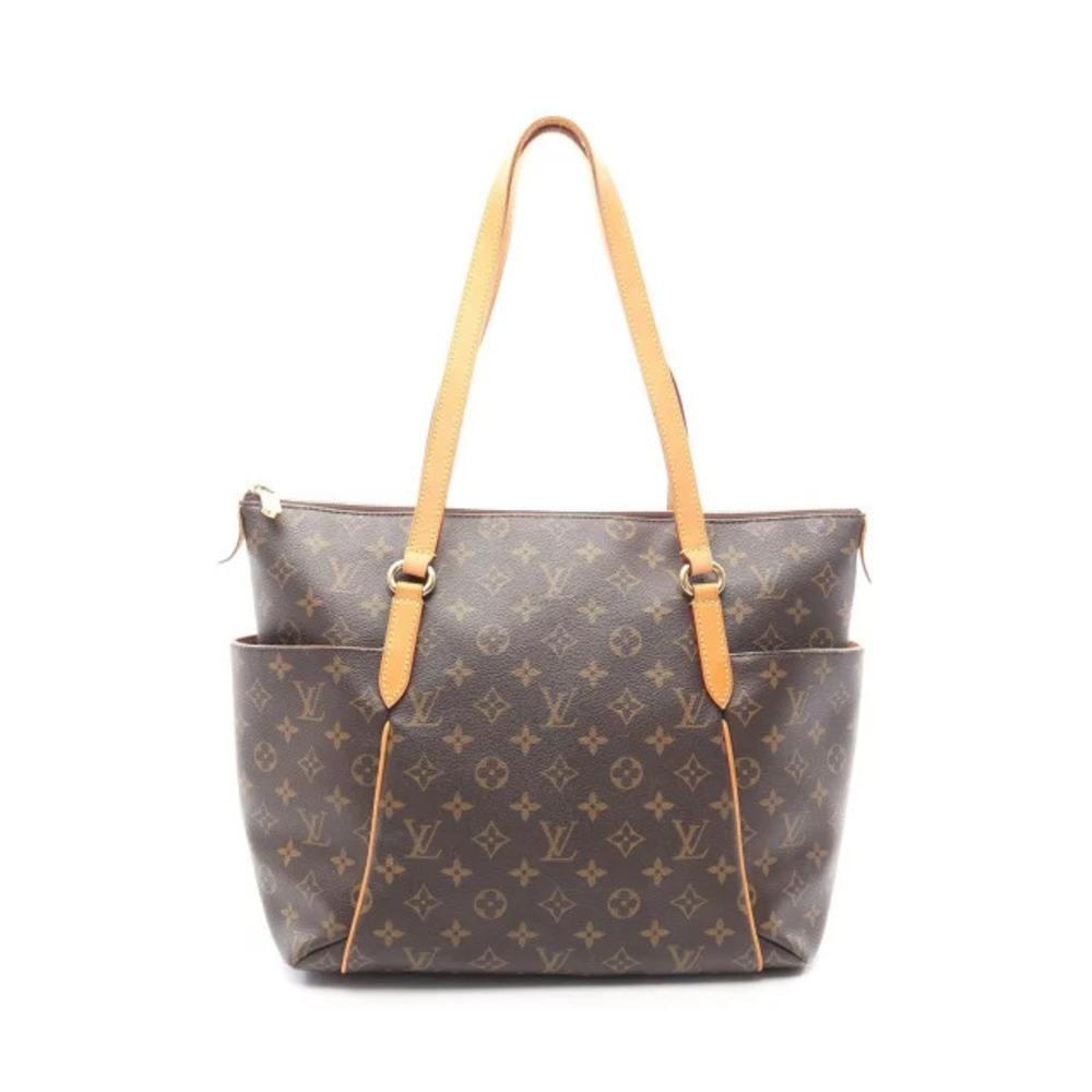 Louis Vuitton Totally Monogram Tote Bag Canvas Leather Brown